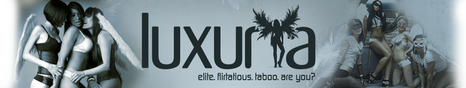 Luxuria banner with super hot chicks