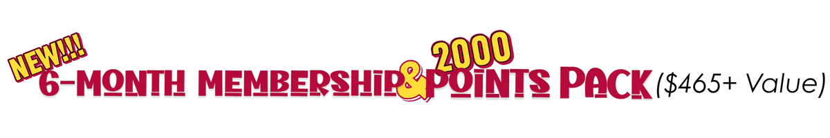 2000 point & 6 Month Membership Pack