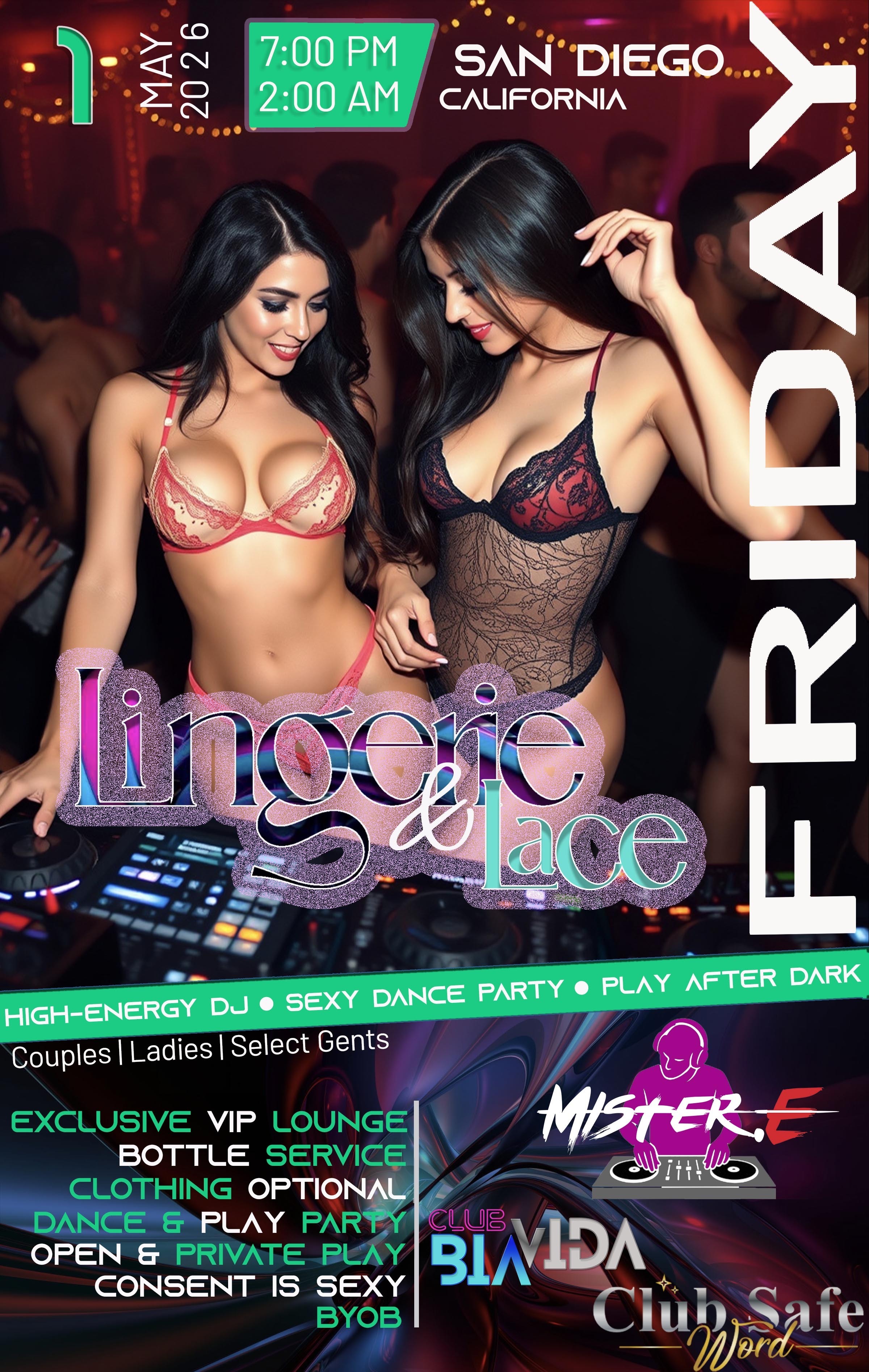 Lingerie & Live Beats Flyer