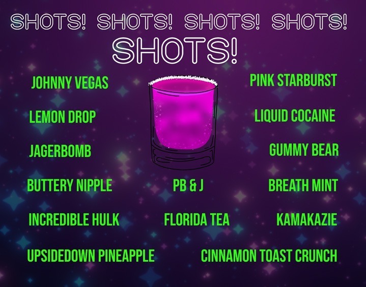 Shots Menu