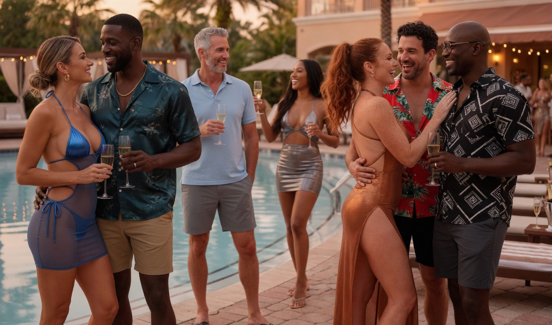 Resort takeover scene