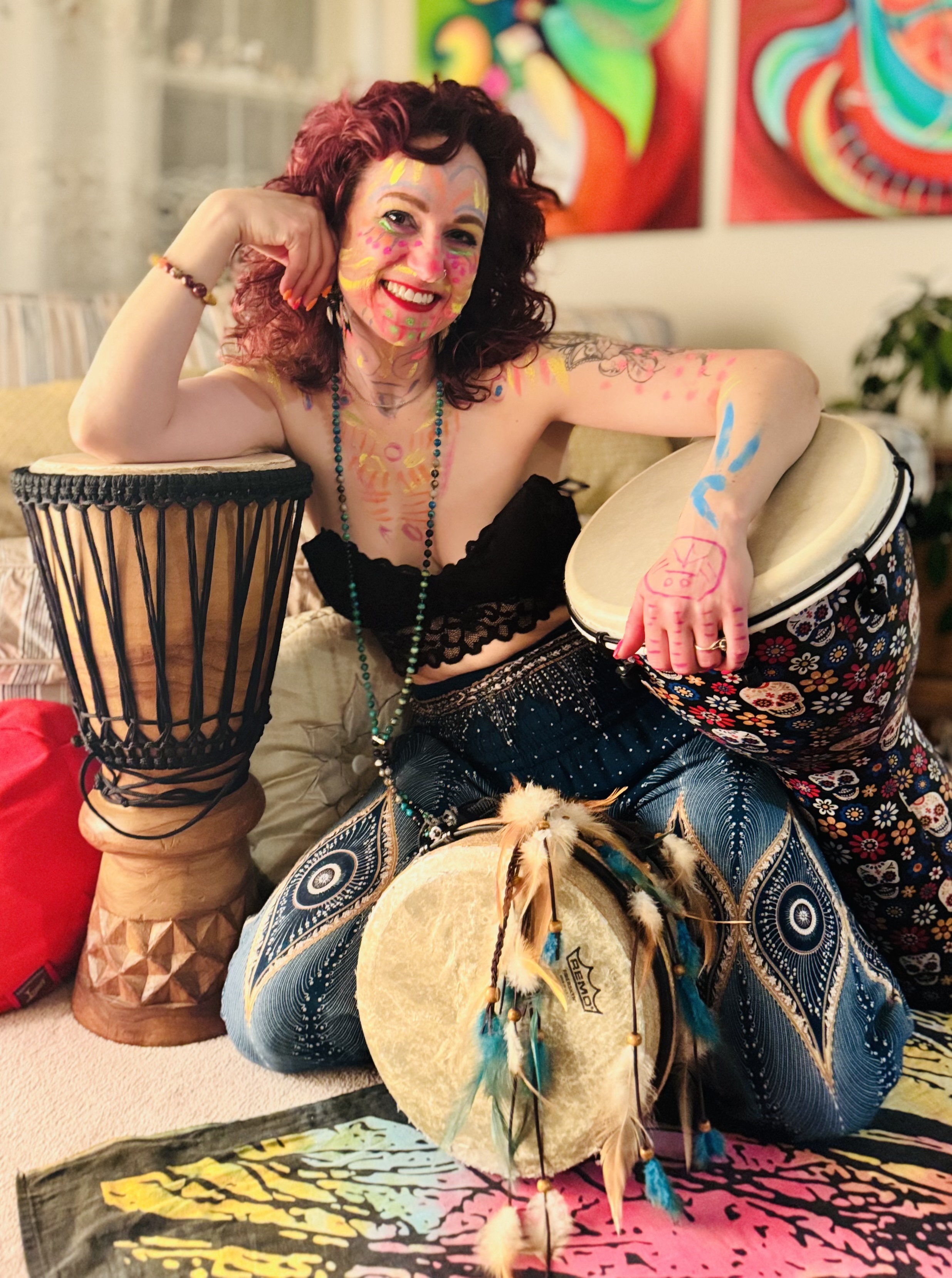 Body paint drumming experience at Club R Calgary