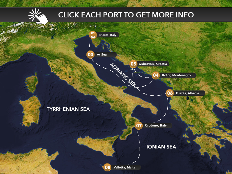 Mediterranean Cruise Route Map 2026