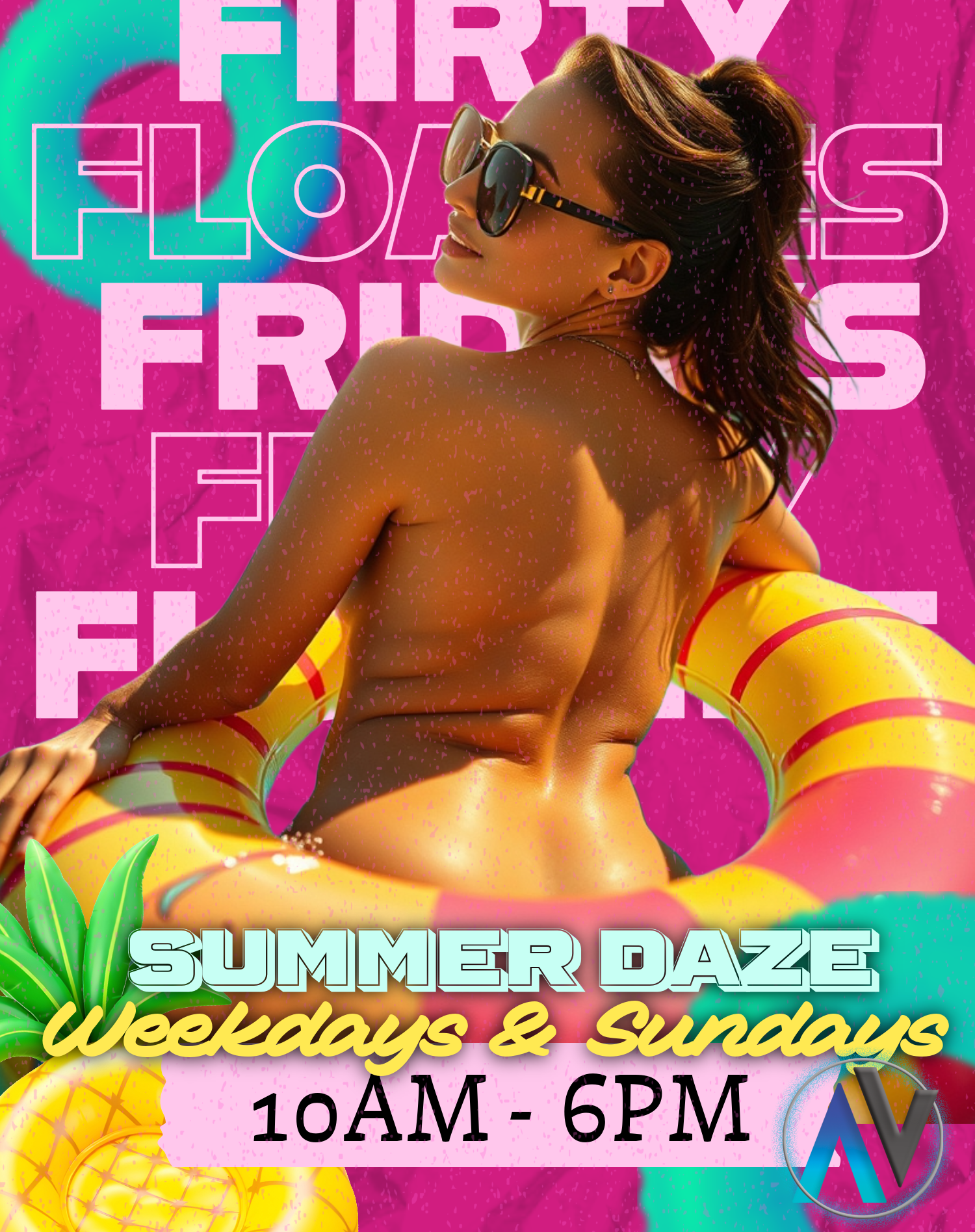 Flirtin' On Floaties flyer