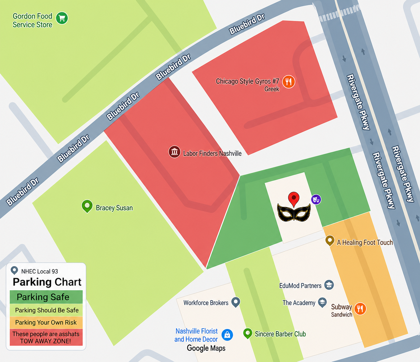Euphorix Parking Map