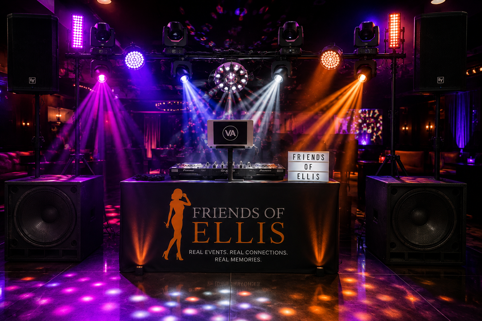 Friends of Ellis Club Night DJ and lighting production