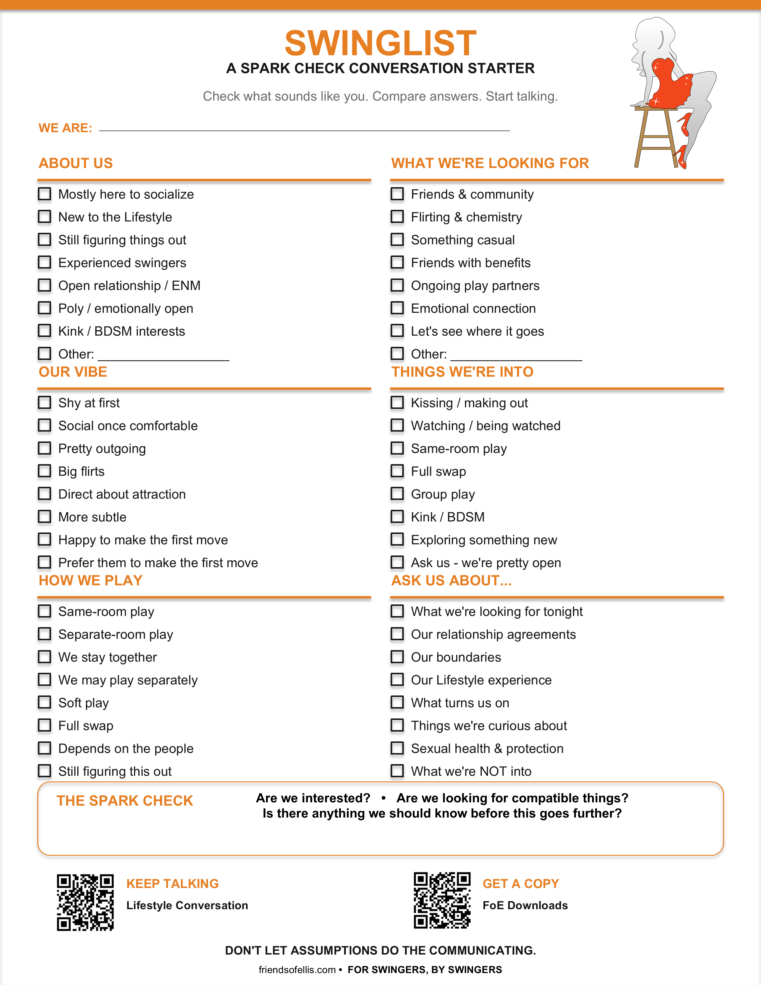 Friends of Ellis SwingList conversation worksheet
