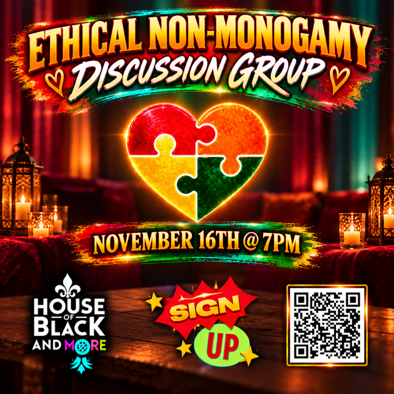 Ethical Non-Monogamy Discussion Group flyer