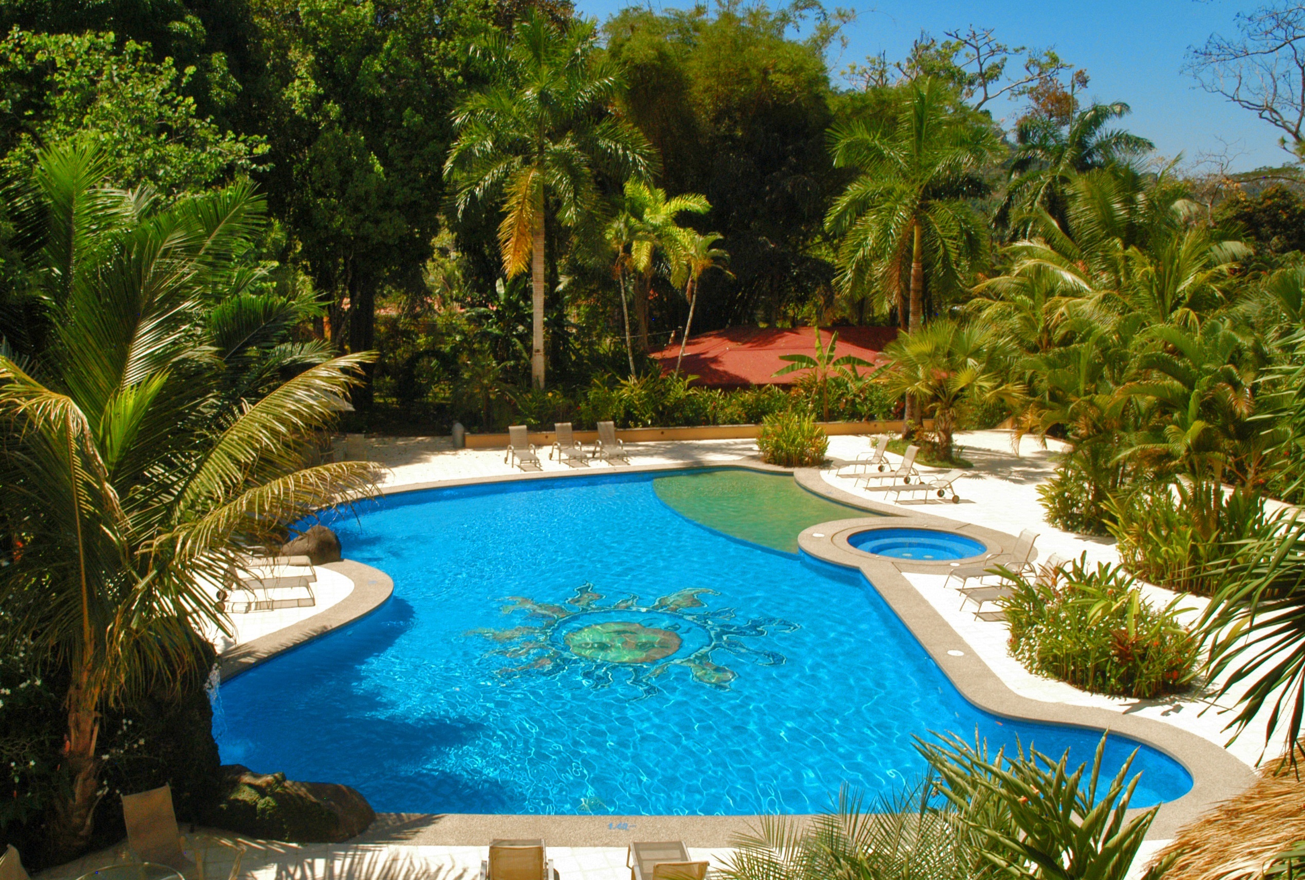 View of pool from 2nd floor of two story accommodations wing.